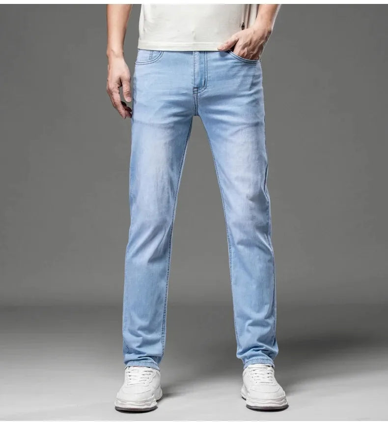 2025 Brand Jeans Summer Style Utr Thin Light Men's Jeans Fashion Male Casual Denim Men's Jeans Slim Wholesale Jeans