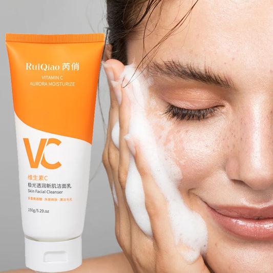 Vitamin C Facial Cleanser Skin Deep Cleansing Moisturizing Blackhead Removal skincare Face Wash Foam Face Cleanser Skin Care