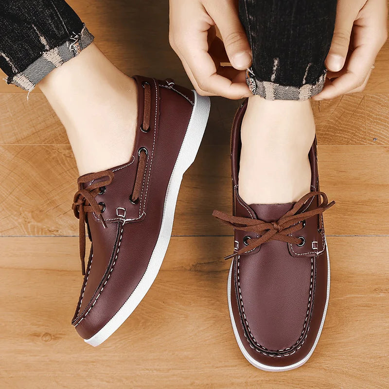 Men’s Doudou Casual Driving Shoes – Retro Large-Size Comfort Style