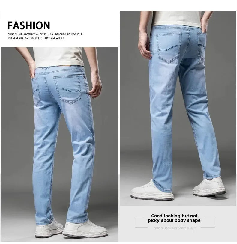 2025 Brand Jeans Summer Style Utr Thin Light Men's Jeans Fashion Male Casual Denim Men's Jeans Slim Wholesale Jeans