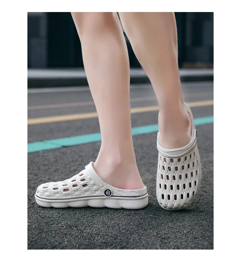 Summer Men's Clogs Sandals Man Home Garden Shoes Comfortable Men Slippers Non-Slip Soft Bottom Flip Flop Sandals Big Size 46 47