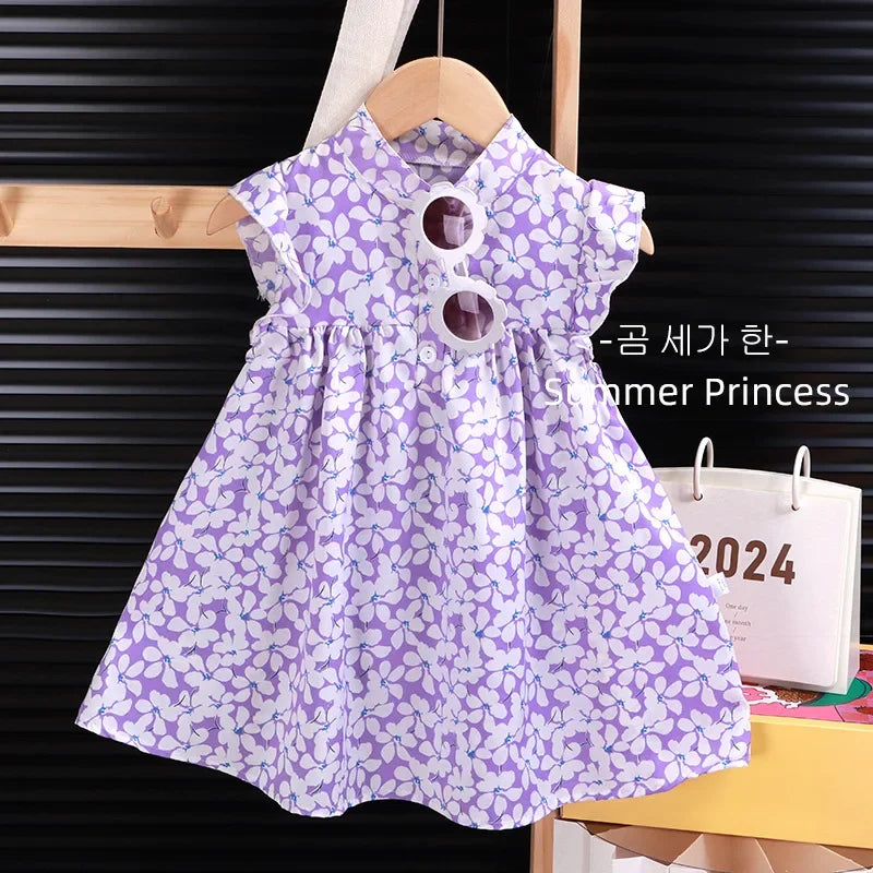 Baby Girls Beach Dresses Summer Soft Breathable Kids Girls Clothing Children Holiday A-Line Dress Vestidos 2025