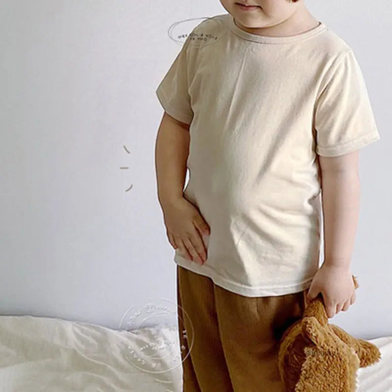 Baby Boy Stripe Shirt Summer Casual Short Bat Sleeve Kids Shirt for Boys