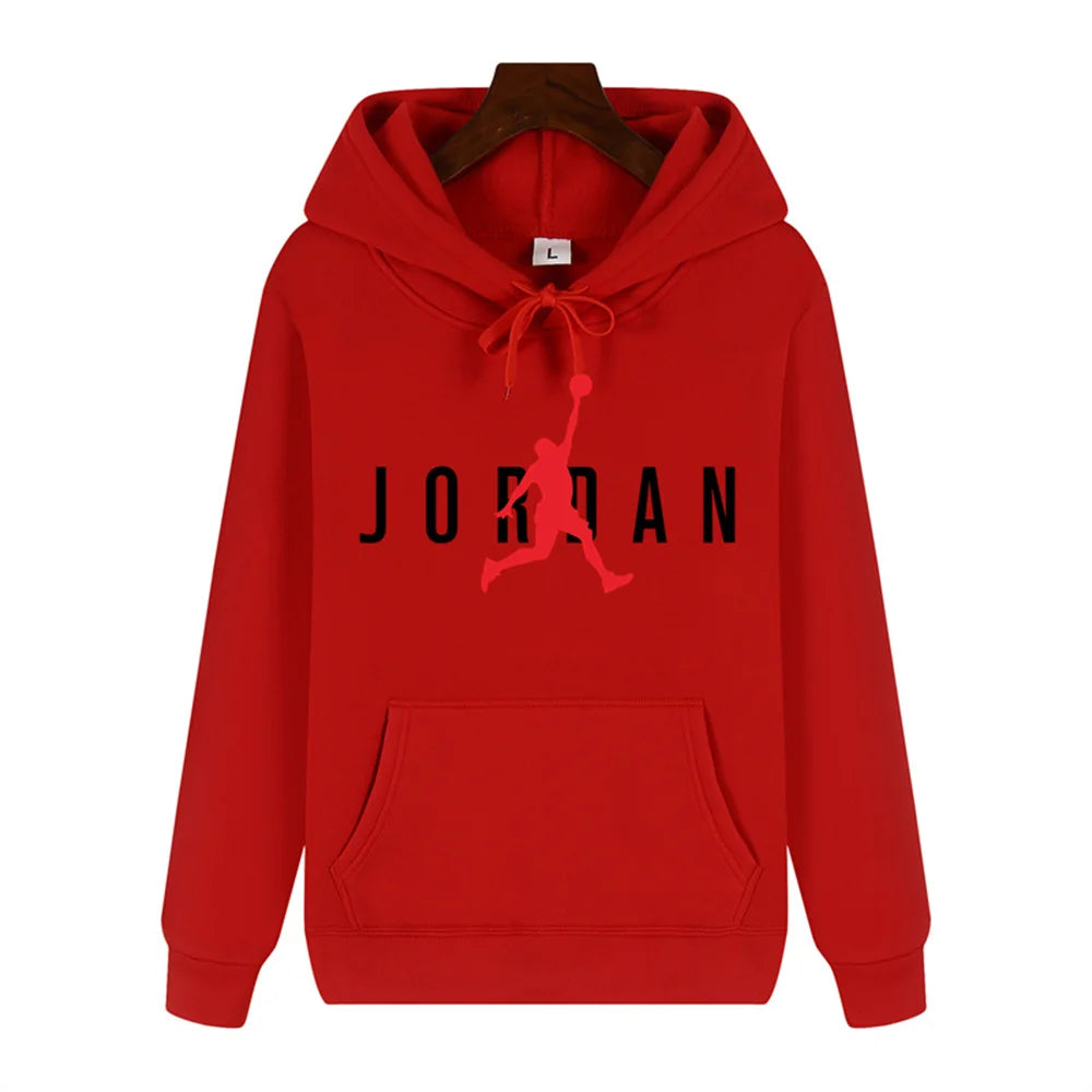 Play basketball Creative print Autumn and winter comfortable soft plus fleece men's high quality casual warm street hoodie