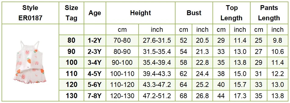 2025 Girl Ruffles Sleepwear Clothing Set Kids Summer Tank Tops Shorts 2 Piece Pajamas