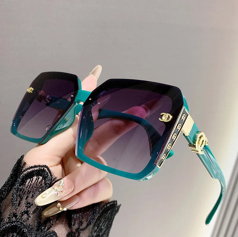 Women’s Classic Box Sunglasses – Grey Lens, TR+Metal Frame (Spring 2025)