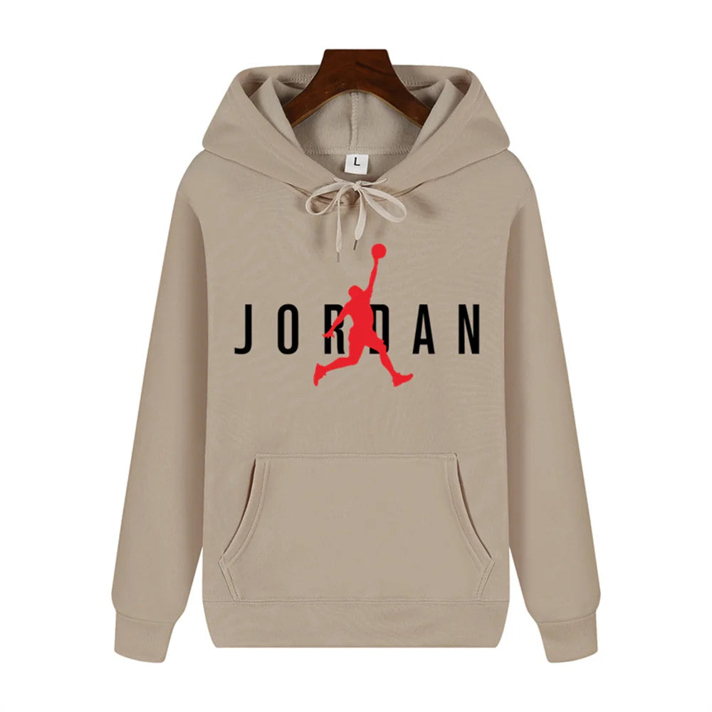 Play basketball Creative print Autumn and winter comfortable soft plus fleece men's high quality casual warm street hoodie