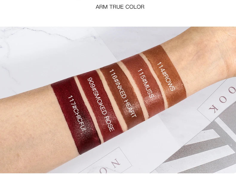5 Colors Nude Matte Lipstick - Waterproof, Long Lasting, Non-Stick, Easy to Apply, Valentine's Day Gift