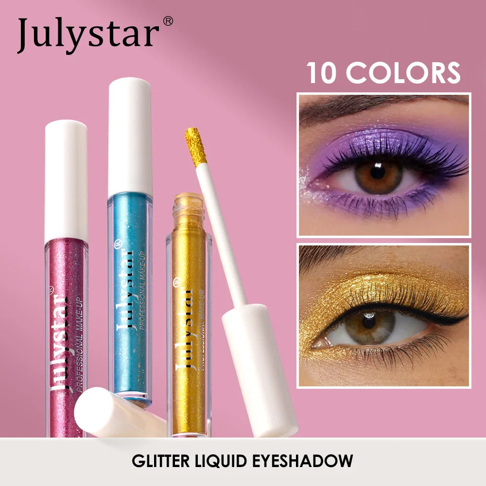 Waterproof Liquid Eyeshadow Metallic Gold Eye Shadow Stick Lasting Pearlescent 10 Colors Smoky Black Glitter Eye Highlighter Pen
