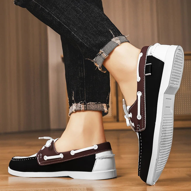Men’s Doudou Casual Driving Shoes – Retro Large-Size Comfort Style