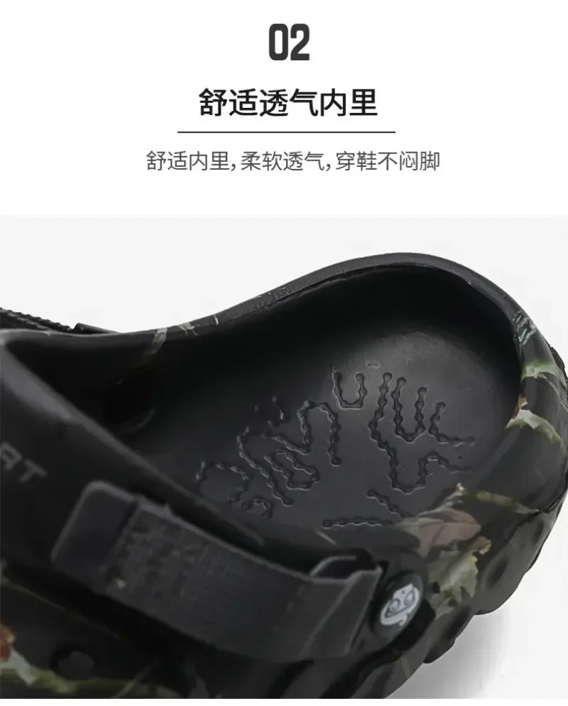 Summer Men's Clogs Sandals Man Home Garden Shoes Comfortable Men Slippers Non-Slip Soft Bottom Flip Flop Sandals Big Size 46 47