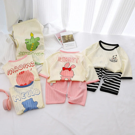 Kids Clothes Children's Set 100 Cotton Summer Pajamas Boys Girls