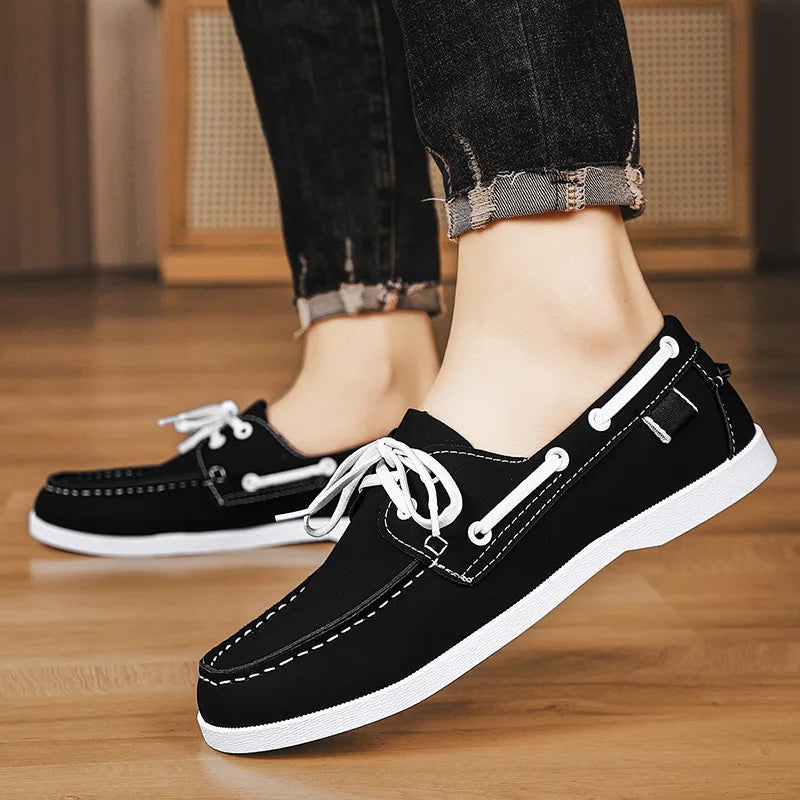 Men’s Doudou Casual Driving Shoes – Retro Large-Size Comfort Style