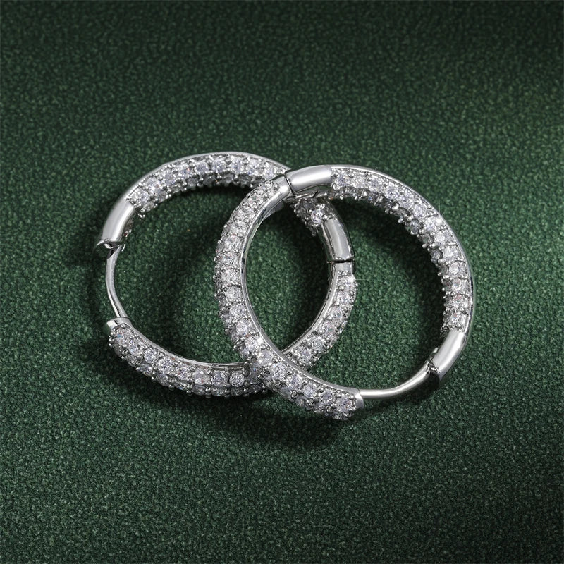 ZAKOL Luxury Shiny Micropaved Zirconia Hoop Earrings for Women Exquisite Wedding Party Jewelry Wholesale