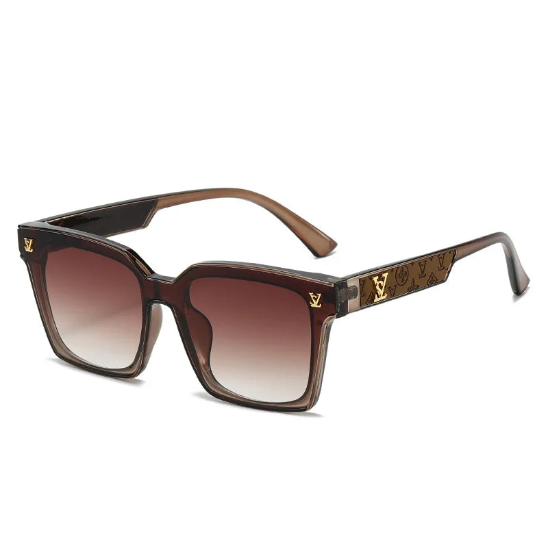 2025 Square Sunglasses for Men & Women – Neutral Leather Design