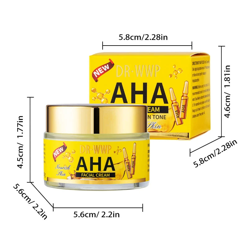 Revitalizing Facial Care Cream Lasting Moisturizing Face Cream Contain Aha Fruit Acids, Turmeric Hydration Firming Face Cream
