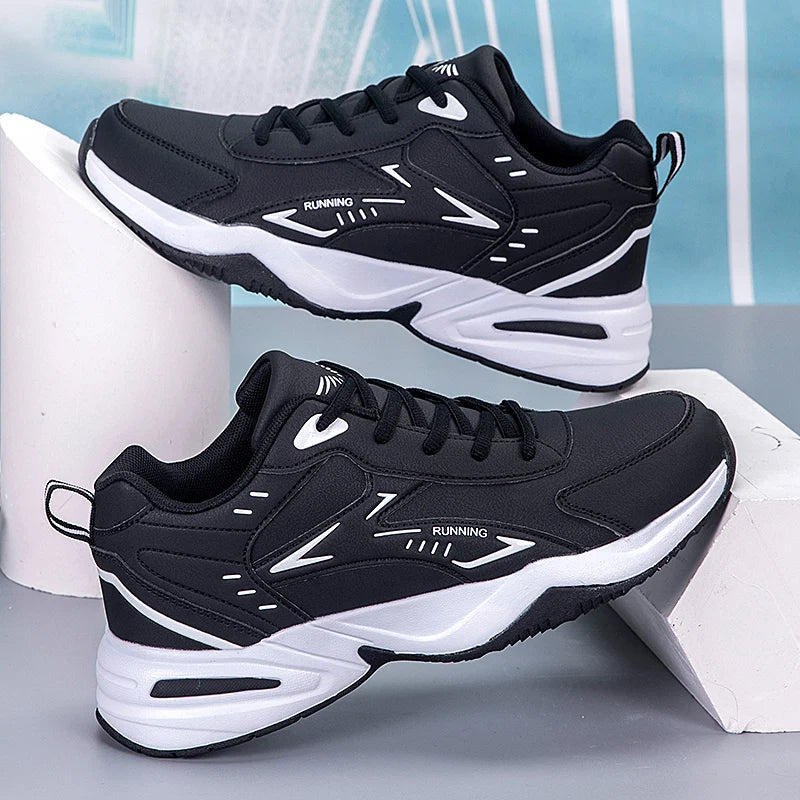 Men’s Casual Shoes B812 – Breathable PU Leather Lace-Up with EVA Sole