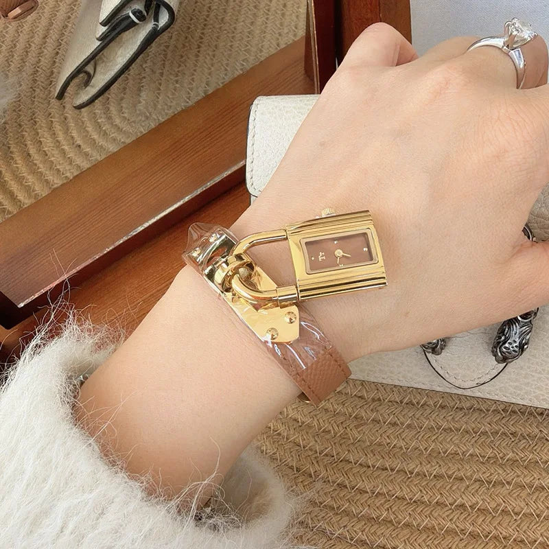 2026 New Luxury Red Lock Dial Women’s Watch – Quartz