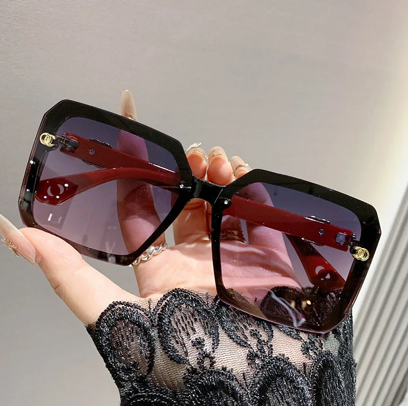 Women’s Classic Box Sunglasses – Grey Lens, TR+Metal Frame (Spring 2025)