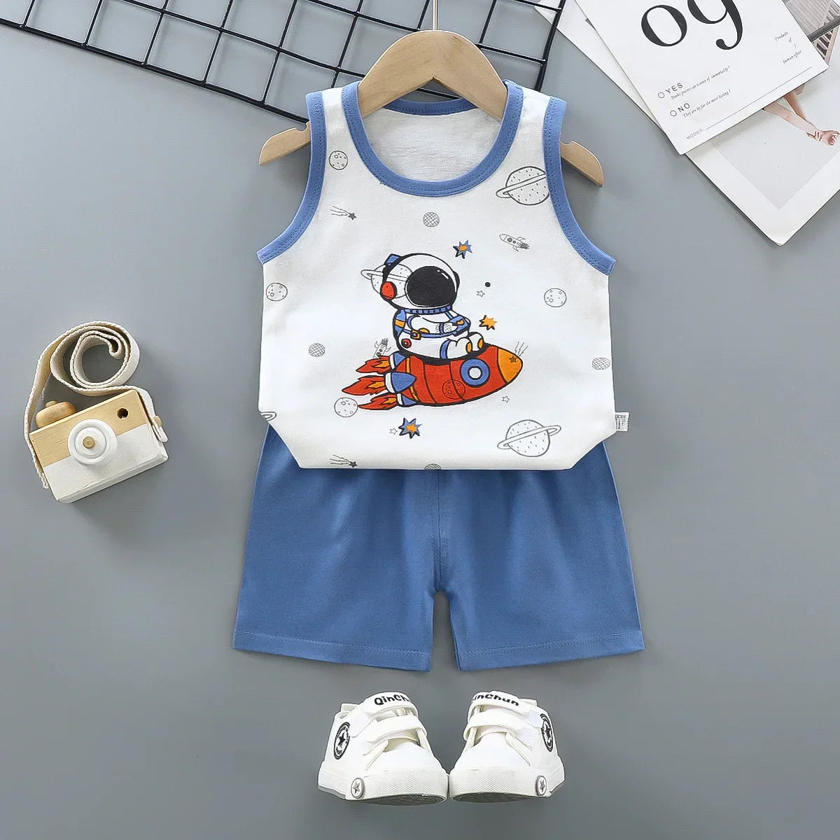 Children Sets Kids Clothes Boys Girls Vest Suit Summer Children's Clothing baby