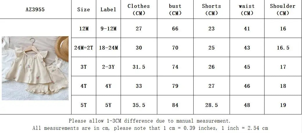 Girls' Summer Fashion Set Children's Flower Print Flying Sleeve Top+Shorts Two Piece Cute Little Girl Refreshing Set