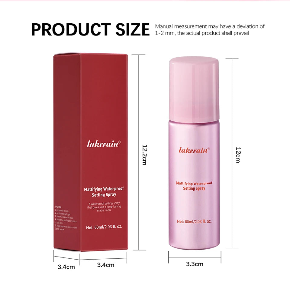 Long-Lasting Setting Spray Glossy Matte Base Makeup Oil Control Waterproof Moisturizing Make-up Fixer Spray for All Skin Style