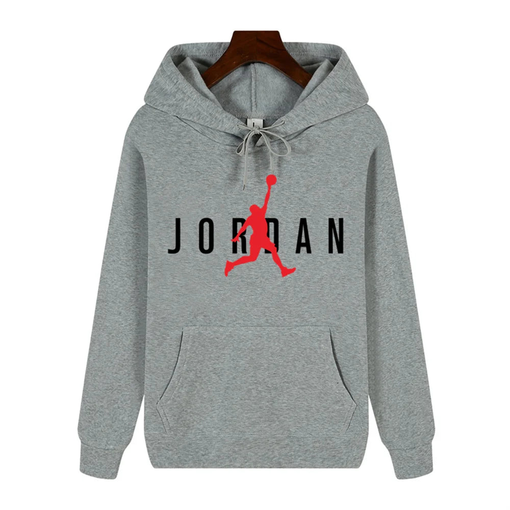 Play basketball Creative print Autumn and winter comfortable soft plus fleece men's high quality casual warm street hoodie