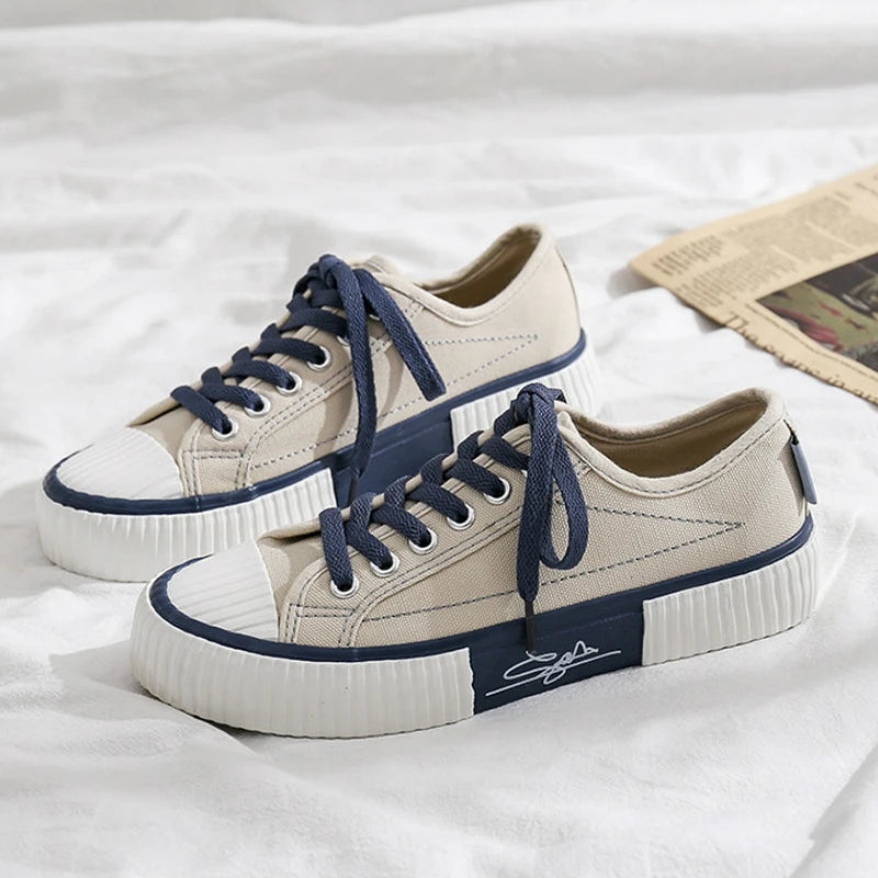 Women Canvas Shoes Fashion Sneakers Unisex New Casual Vulcanize Shoes Woman Fashion Loafers High Quality 3 Times Vulcanization