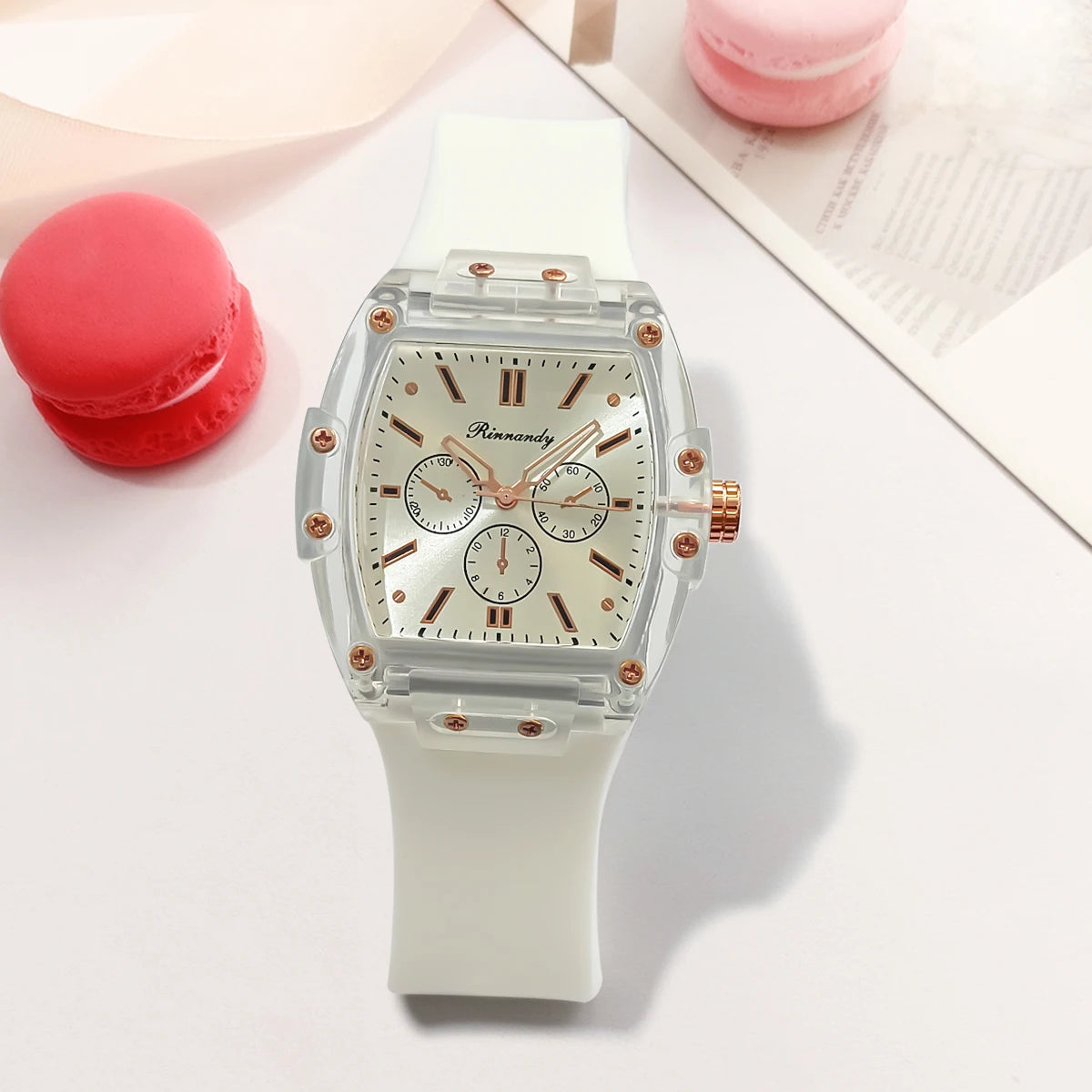 New Square Sport Women’s Quartz Watch – Silicone Strap