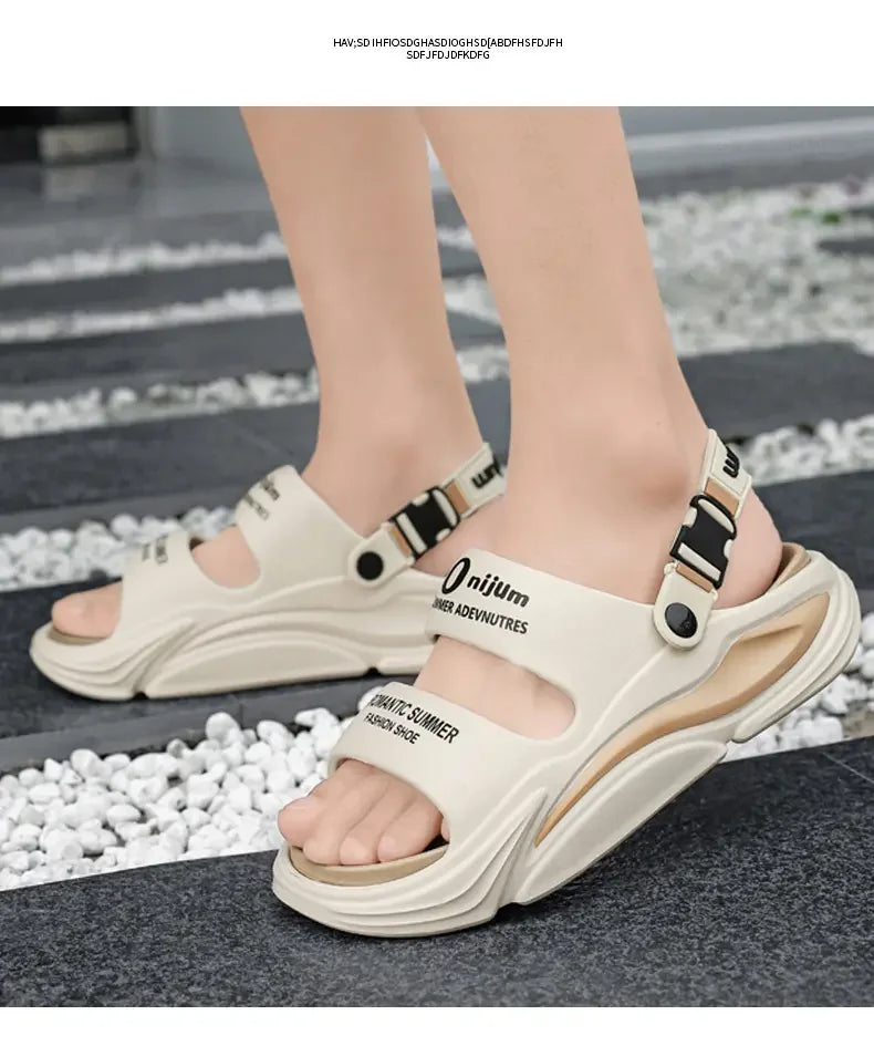 Men Summer Comfortable Beach Sandals Male Outdoor Flip Flops Thick Soft Clogs Casual Man Water Garden Shoes Women Beach Slippers