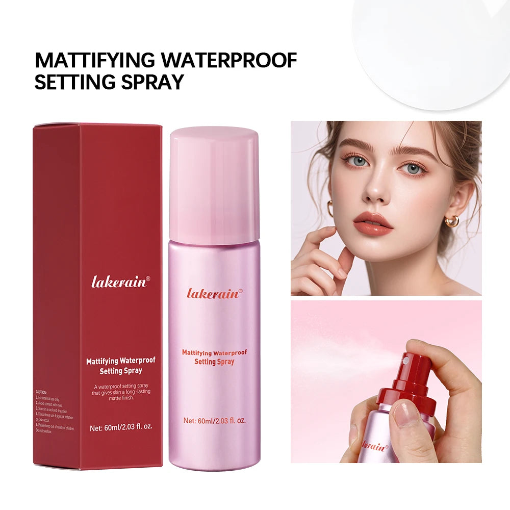 Long-Lasting Setting Spray Glossy Matte Base Makeup Oil Control Waterproof Moisturizing Make-up Fixer Spray for All Skin Style