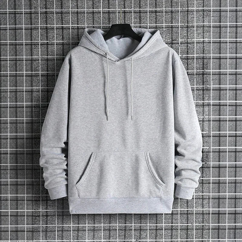 2025 Fall/winter New Arrival Men's Hoodie High Quality Solid Color Hooded Sweatshirt Male Home Outdoor Casual Fashion Pullover