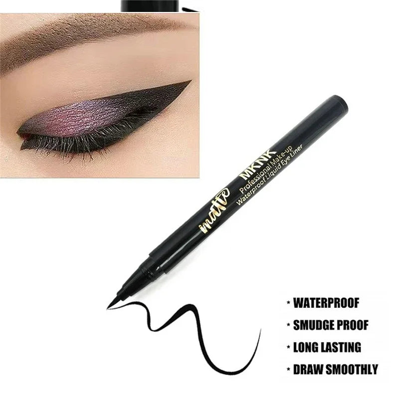 Black Fine Long Lasting Liquid Eyeliner Pen Waterproof Quick-dry Eyeliner Pencil Makeup Smooth Matte Eye Liner Pen No Fading