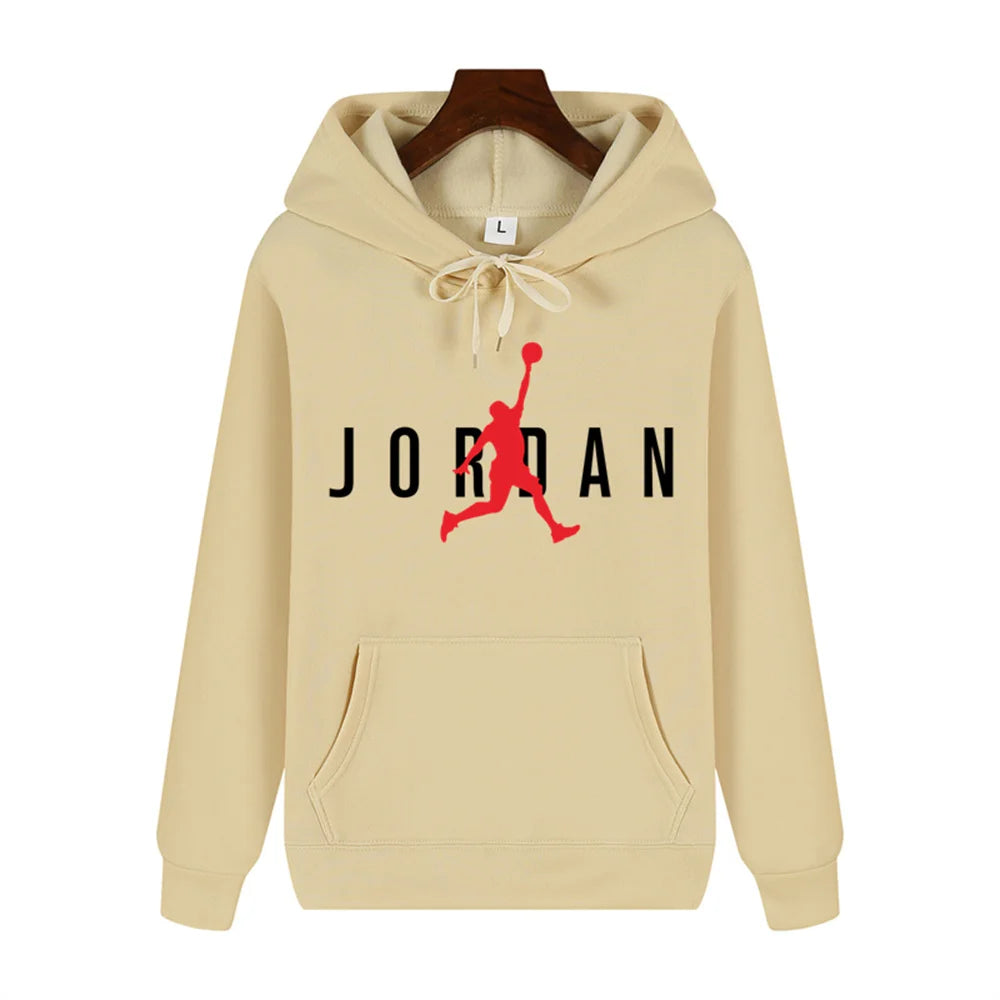 Play basketball Creative print Autumn and winter comfortable soft plus fleece men's high quality casual warm street hoodie