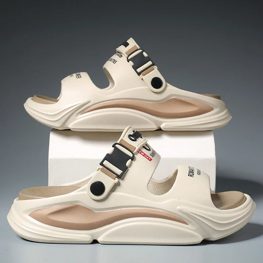 Men Summer Comfortable Beach Sandals Male Outdoor Flip Flops Thick Soft Clogs Casual Man Water Garden Shoes Women Beach Slippers