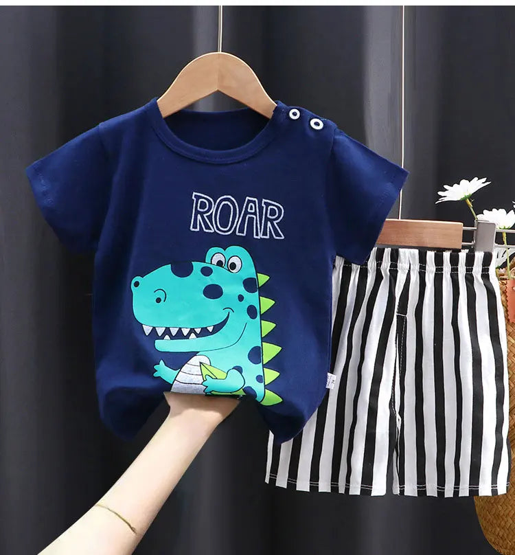 Kids Sets Children Clothes Boys Girl T-shirt Shorts 2PCS Summer Cotton Short sleeve Baby Children Clothing Suit Cotton Comfort
