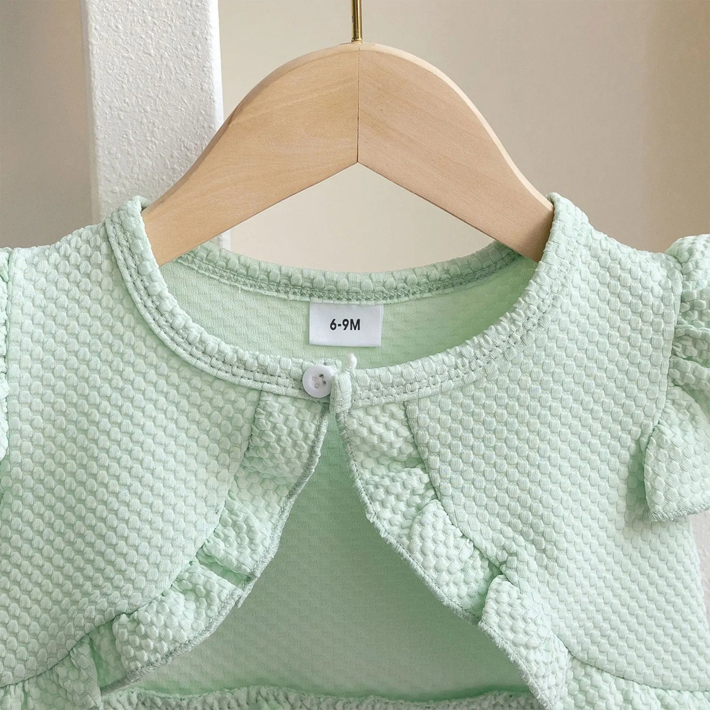 Baby Girl Sweet Summer Cardigan Bolero Jacket Short Fly Sleeve Ruffled Coat Outerwear Toddler Clothes for Wedding Birthday Party