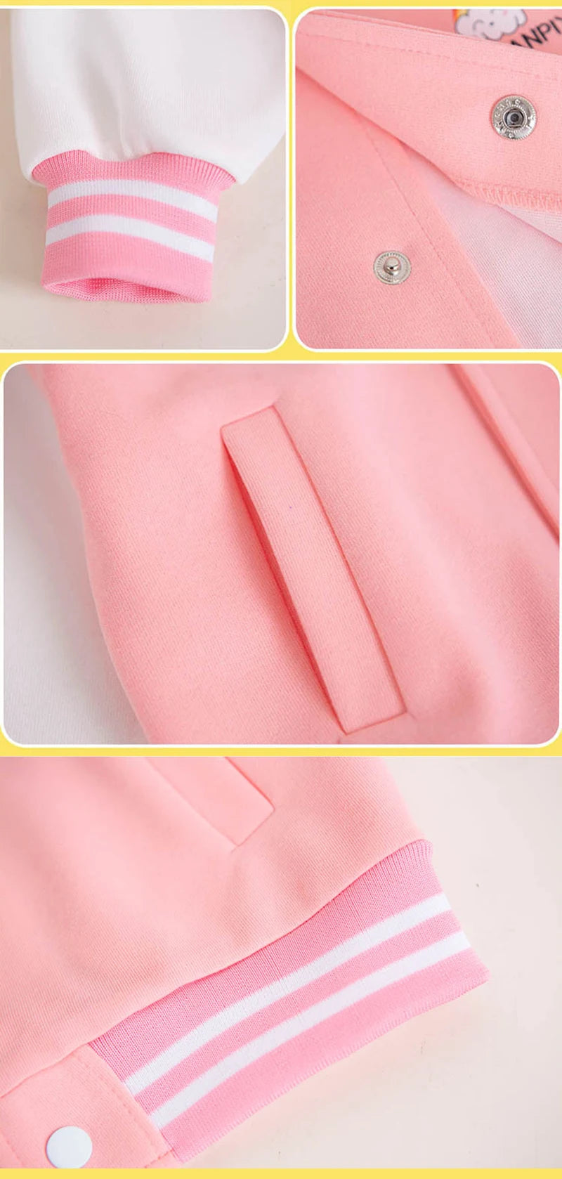 3-12 Years Girls Baseball Coat Spring Autumn Cute Cartoon Unicorn Outerwear Fashion Teenage Girl Sport Jacket Kids Clothes