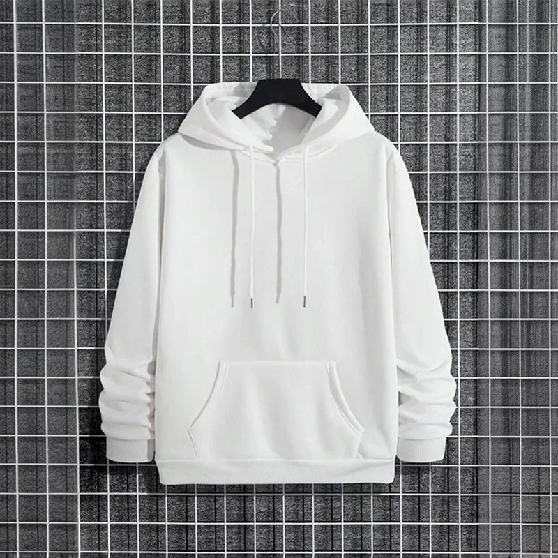 2025 Fall/winter New Arrival Men's Hoodie High Quality Solid Color Hooded Sweatshirt Male Home Outdoor Casual Fashion Pullover