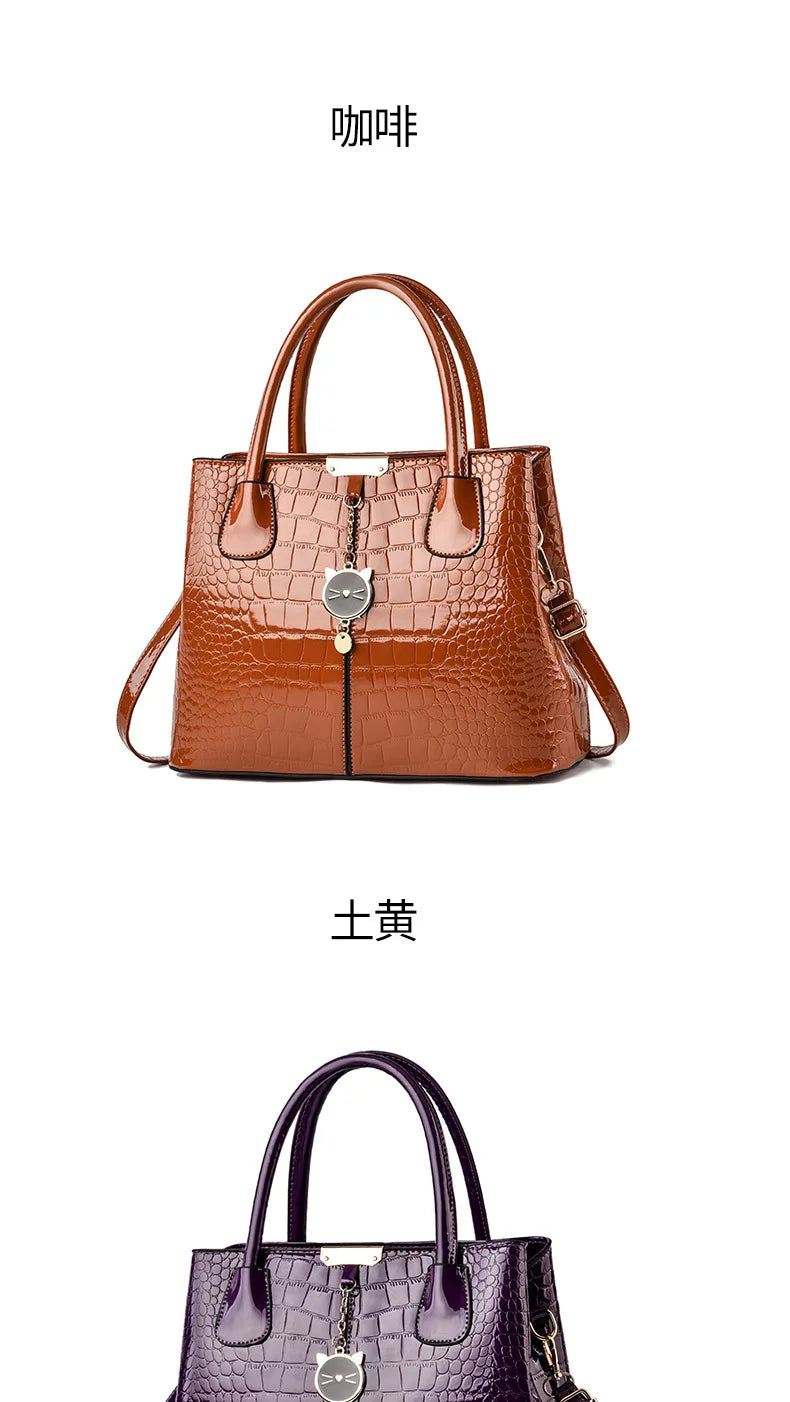 2025 new High End Bright Leather Women's Bag Luxury Designer Female Crossbody Messenger Bag Fashion Branded Shoulder Bags Sac