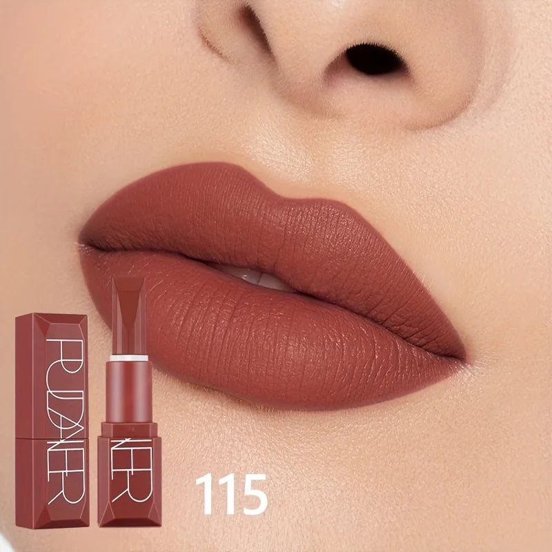 5 Colors Nude Matte Lipstick - Waterproof, Long Lasting, Non-Stick, Easy to Apply, Valentine's Day Gift