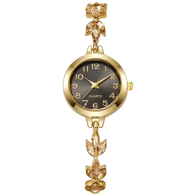 Elegant Women Watches Luxury Rhinestone Bracelet Bracelet Quartz Watch Reloj Mujer Girls Clock Gift(Without Box)