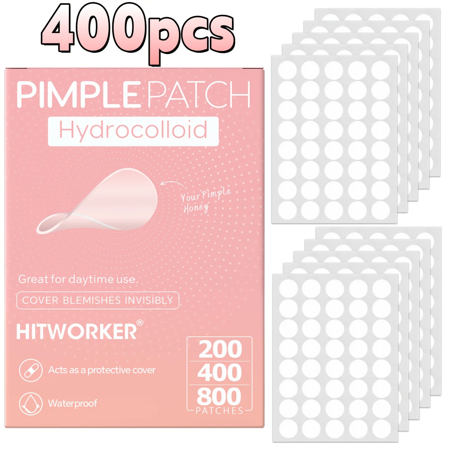HITWORKER Hydrocolloid Acne Patches – 800PCS