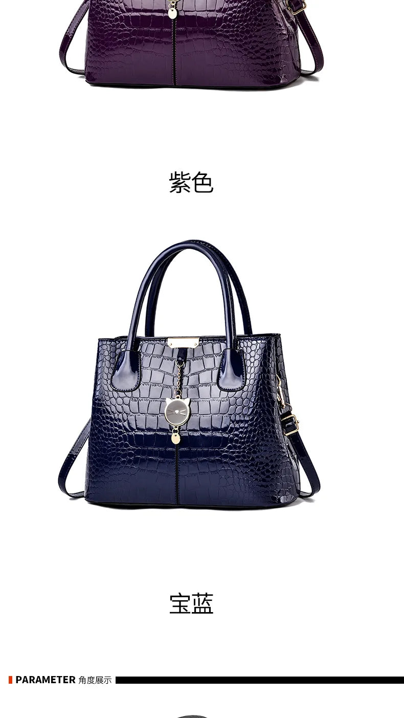2025 new High End Bright Leather Women's Bag Luxury Designer Female Crossbody Messenger Bag Fashion Branded Shoulder Bags Sac