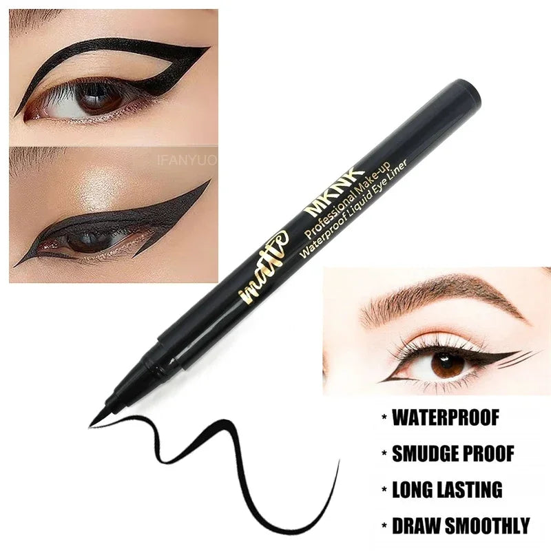 Black Fine Long Lasting Liquid Eyeliner Pen Waterproof Quick-dry Eyeliner Pencil Makeup Smooth Matte Eye Liner Pen No Fading