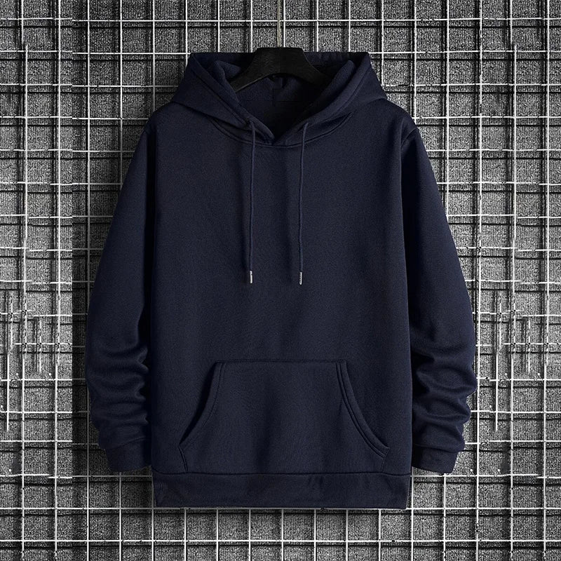 2025 Fall/winter New Arrival Men's Hoodie High Quality Solid Color Hooded Sweatshirt Male Home Outdoor Casual Fashion Pullover