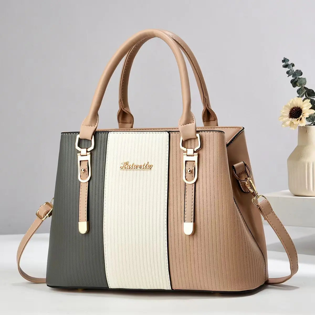 Fashion Splicing Leather Luxury Purses and Handbags Fashion Womens Crossbody Shoulder Bags for Women Trend Girl Tote Sac