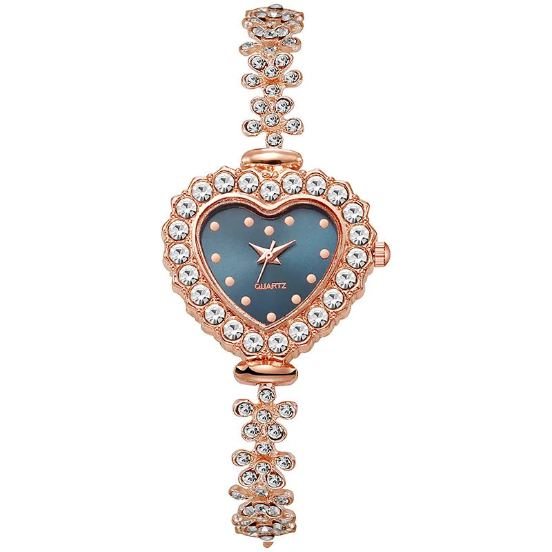 Ladies' Fashion And Exquisite Heart-Shaped Dial Quartz Watch for Women(Without Box)