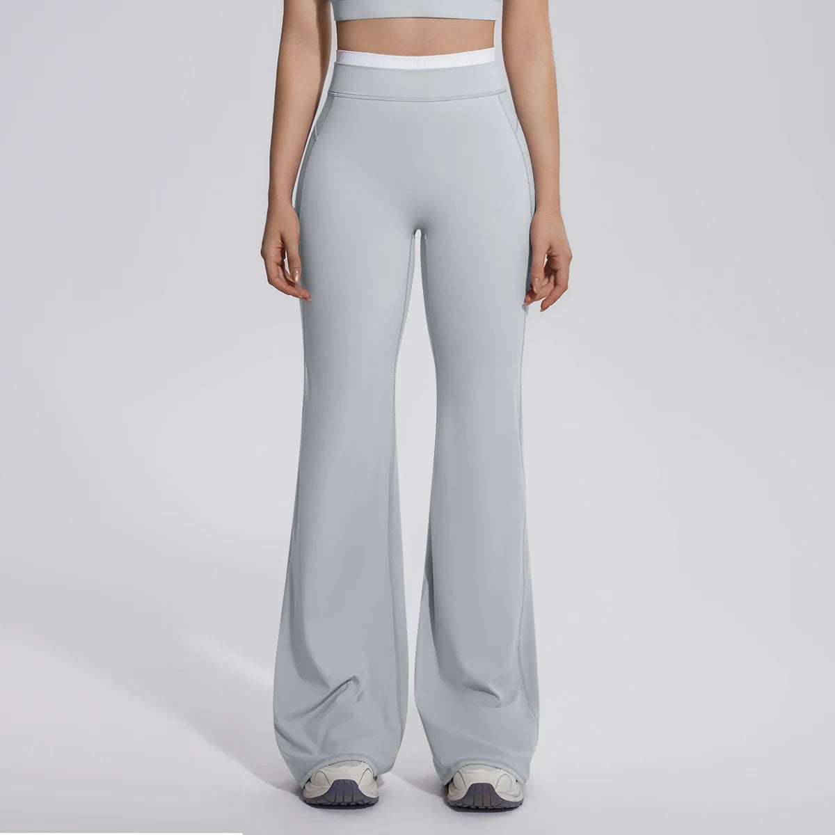 Rooftrellen Summer Woman Loose Breathable Yoga Wide Leg Pants Gym Running Quick Drying Yoga Pants High Stretch Bell-bottoms