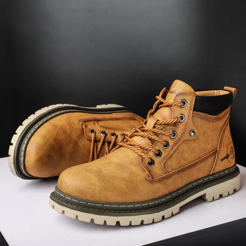 Men’s Chelsea Winter Boots – Guimin PU Ankle Boots with Plush Lining